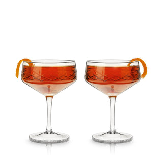 Admiral Crystal Coupe Glasses, Set of 2