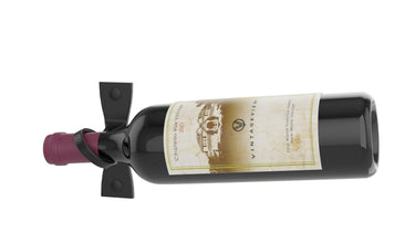 Helix Single 5 Minimalist Wall Mounted Metal Wine Rack