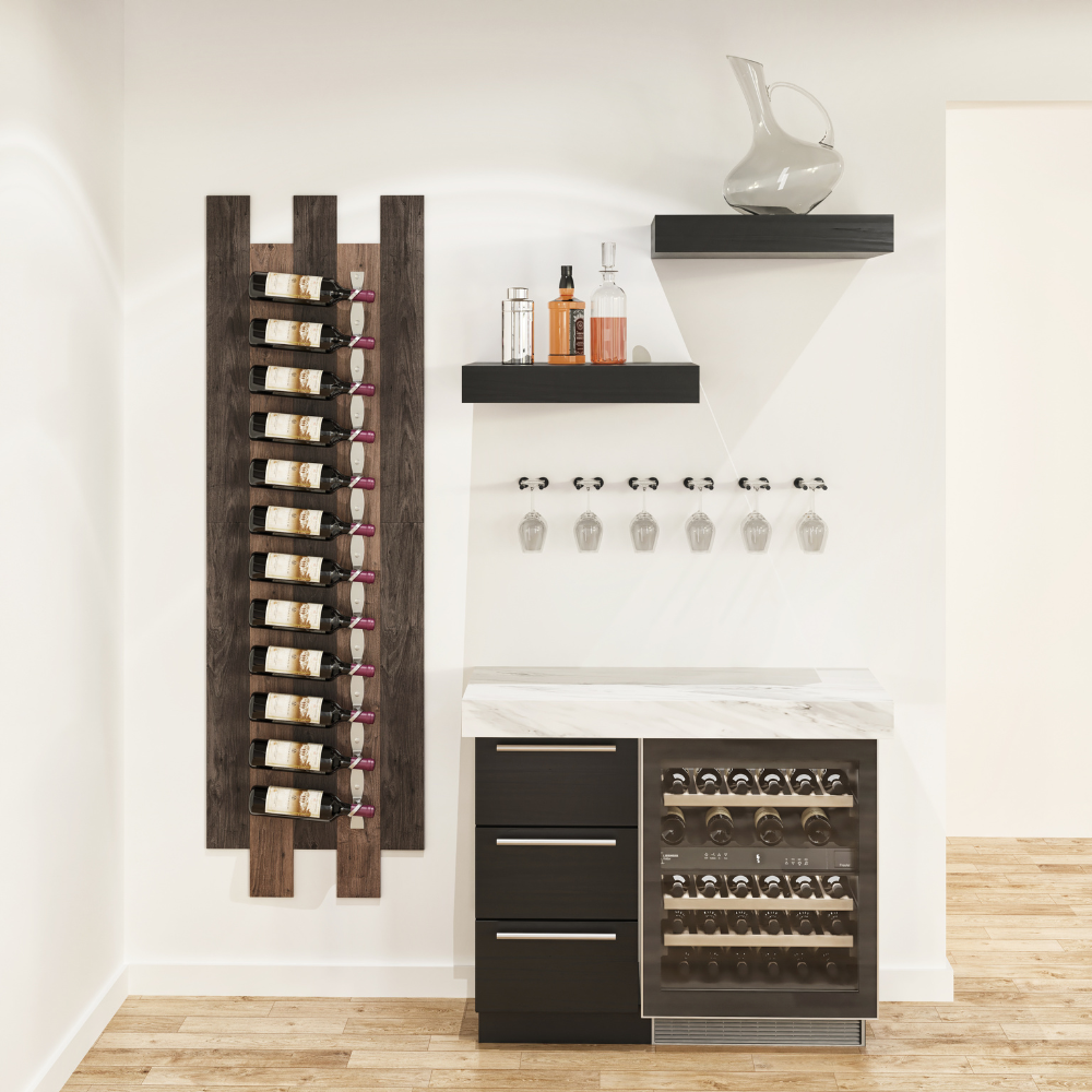Helix Single 60 – Stylish 12-Bottle Wall Wine Rack | VintageView – Wine ...