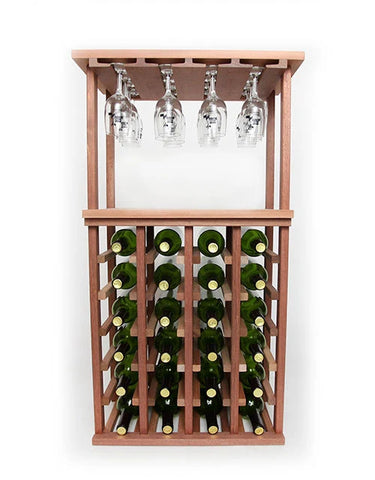 Wine Bottle & Stemware Storage Combo with Tabletop