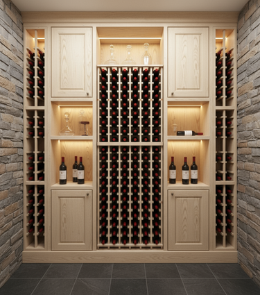 custom wood wine racking