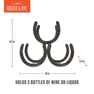 Horseshoe Tabletop Metal Wine Rack