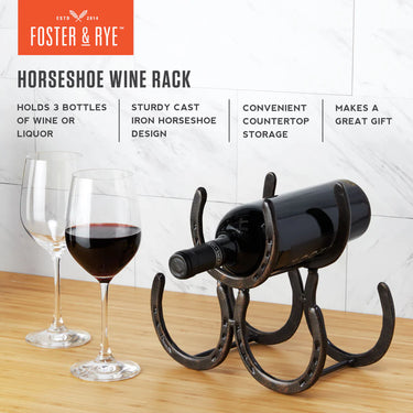 Horseshoe Tabletop Metal Wine Rack