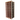 Side view of a 4 column pine wooden wine rack storing 40 bottles