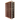 Side view of a 5 column pine wooden wine rack storing 50 bottles