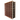 Side view of a 7 column pine wooden wine rack storing 70 bottles
