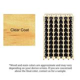 6 Column Pine Base Wine Rack with Clear Coat