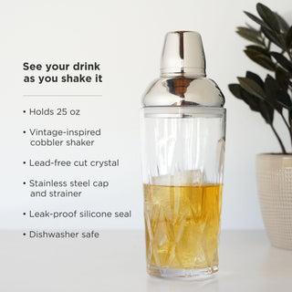 Admiral Crystal Cocktail Shaker, 25 oz