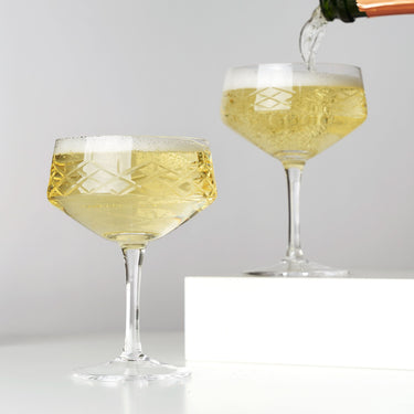 Admiral Crystal Coupe Glasses, Set of 2