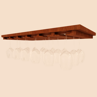 27 3/4" Stemware Rack for Wooden Wine Racks. Stores 18 Wine Glasses.