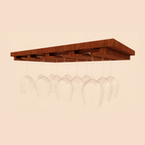 Wooden 4 Column Stemware Rack storing 12 Wine Glasses