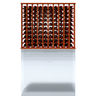 10 Column Wooden Upper Wine Rack Cabinet- Stores 100 standard wine bottles 