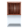 9 Column Wooden Upper Wine Rack Cabinet- Stores 90 standard wine bottles 