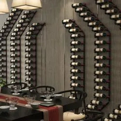 Vino Pins Flex Magnum 45 Wall Mounted Metal Wine Rack System
