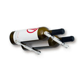 Vino Pins Wine Peg in Milled Aluminum Storing 2 Bottles