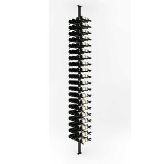 Vino Pin Double Sided Floor-to-Ceiling Kit in Gloss Black Storing 80 Wine Bottles