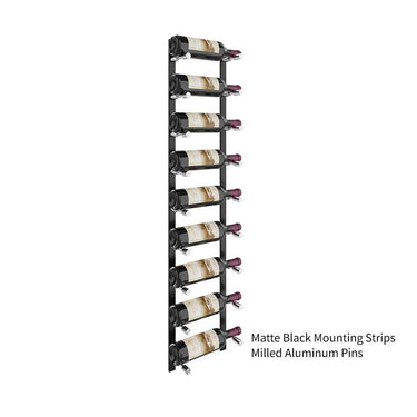 Vino Pin Flex Kit Two Bottles Deep in Matte Black Aluminum Storing 18 Bottles