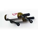 Vino Pins Wine Peg in Gloss Black Storing 2 Bottles With Collars