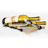 Vino Pins Wine Peg in Matte Black Storing 2 Bottles With Collars