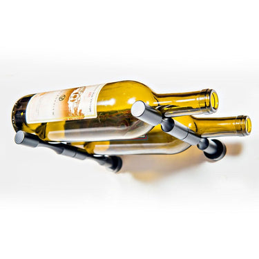 Vino Pins Wine Peg in Matte Black Storing 2 Bottles With Collars