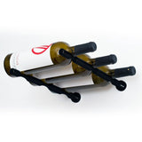 Vino Pins Wine Peg For 3 Bottles in Gloss Black With Collars