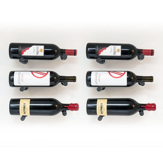 Vino Pins Designer Kit For 6 Wine Bottles in Gloss Black 