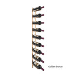 Vino Rail Flex Kit in Golden Bronze Storing 9 Wine Bottles