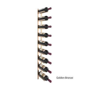 Vino Rail Flex Kit in Golden Bronze Storing 9 Wine Bottles