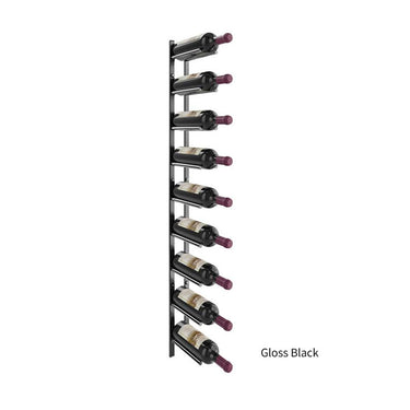 Vino Rail Flex Kit in Gloss Black Storing 9 Wine Bottles