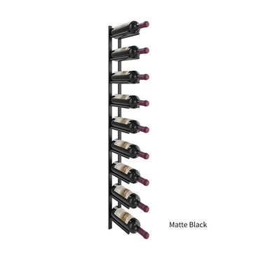 Vino Rail Flex Kit in Matte Black Storing 9 Wine Bottles