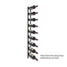 Vino Rail Flex Kit in Milled Aluminum Storing 9 Wine Bottles