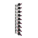 Vino Rail Magnum Flex Kit in Gunmetal  Storing 9 Bottles