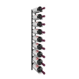 Vino Rail Magnum Flex Kit in Matte Black Aluminum Storing 9 Bottles