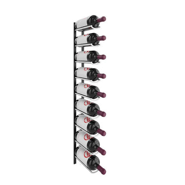 Vino Rail Magnum Flex Kit in Matte Black Aluminum Storing 9 Bottles