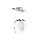 Vino Series Stemware Rack for 2 Wine Glasses in Milled Aluminum