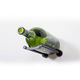 Vino Rail Magnum Bottle Cork Forward Wine Peg in Matte Black With Collars