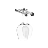 Vino Series Stemware Rack for 2 Wine Glasses in Gloss Black with Collars