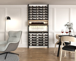 Lifestyle Image of La Vieille Garde's Frontenac Webkit #12 in Natural Wood- Metal Wine Rack 