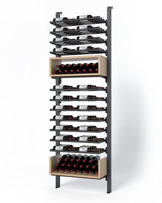 La Vieille Garde's Frontenac Webkit #14 27"- Metal Wine Rack in Natural Wood