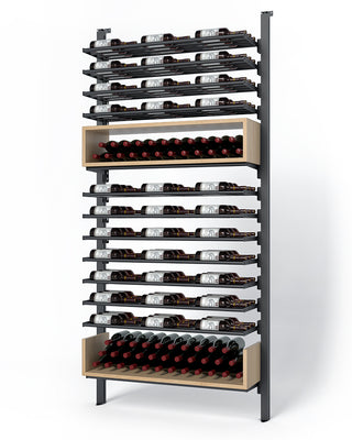 La Vieille Garde's Frontenac Webkit #14 41"- Metal Wine Rack in Natural Wood