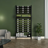 Lifestyle Image of La Vieille Garde's Frontenac Webkit #14 in Black- Metal Wine Rack 
