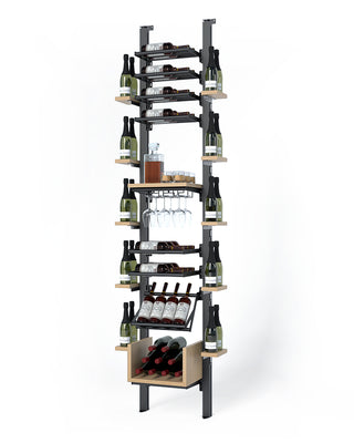 La Vieille Garde's Frontenac Webkit #15 14"- Metal Wine Rack in Natural Wood