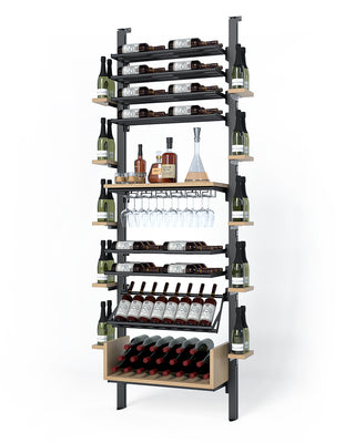 La Vieille Garde's Frontenac Webkit #15 27"- Metal Wine Rack in Natural Wood