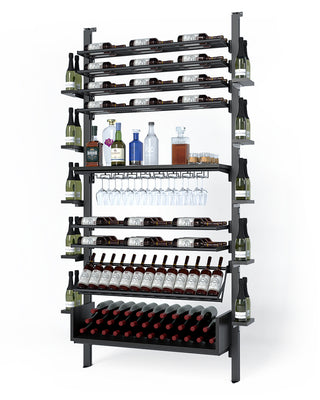 La Vieille Garde's Frontenac Webkit #15 41"- Metal Wine Rack in Black