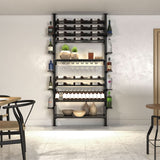 Lifestyle Image of La Vieille Garde's Frontenac Webkit #15 in Black- Metal Wine Rack 