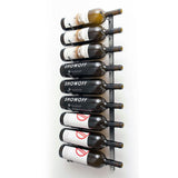 W Series Magnum Bottle Rack in Brushed Nickel Storing 9 Bottles
