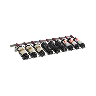 W Series Presentation Row Rack in Gunmetal Storing 9 Bottles
