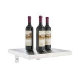 W Series Shelf in Brushed Nickel Stores 6 Bottles