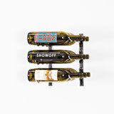 W Series 1 Foot Tall Rack in Chrome Luxe Storing 9 Bottles