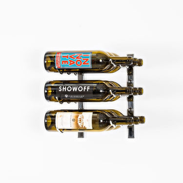 W Series 1 Foot Tall Rack in Chrome Luxe Storing 9 Bottles